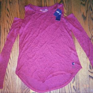 Hollister Size X-small open shoulder shirt. NWT